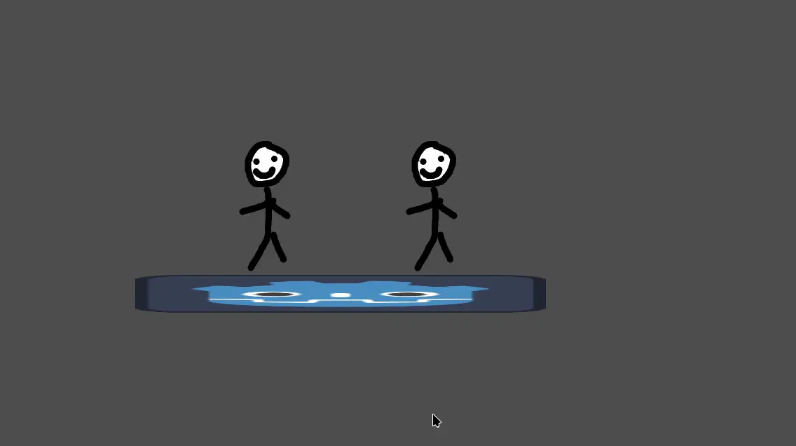 Two players copying eachother's movements